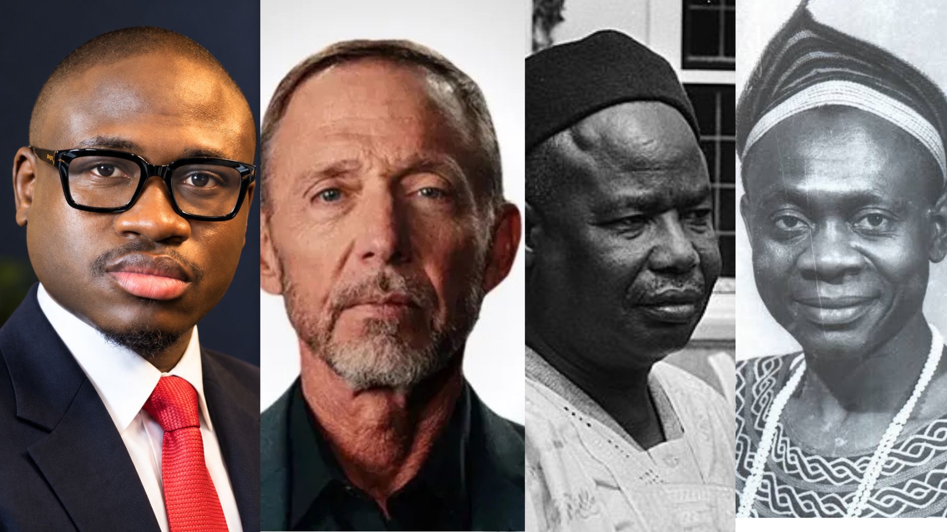 Left to right: Roland Fru, Chris Voss, Ahmadou Ahidjo and John Ngu Foncha