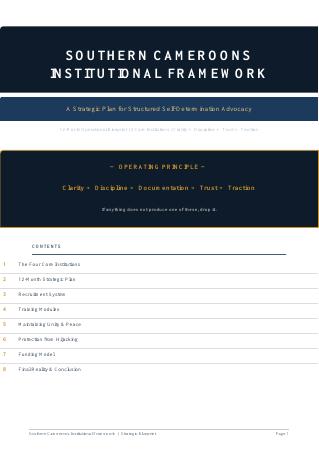 Cover of Southern Cameroons Institutional Framework