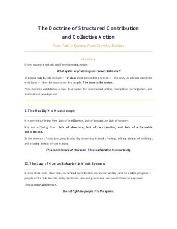 Cover of Structured Contribution & Collective Action