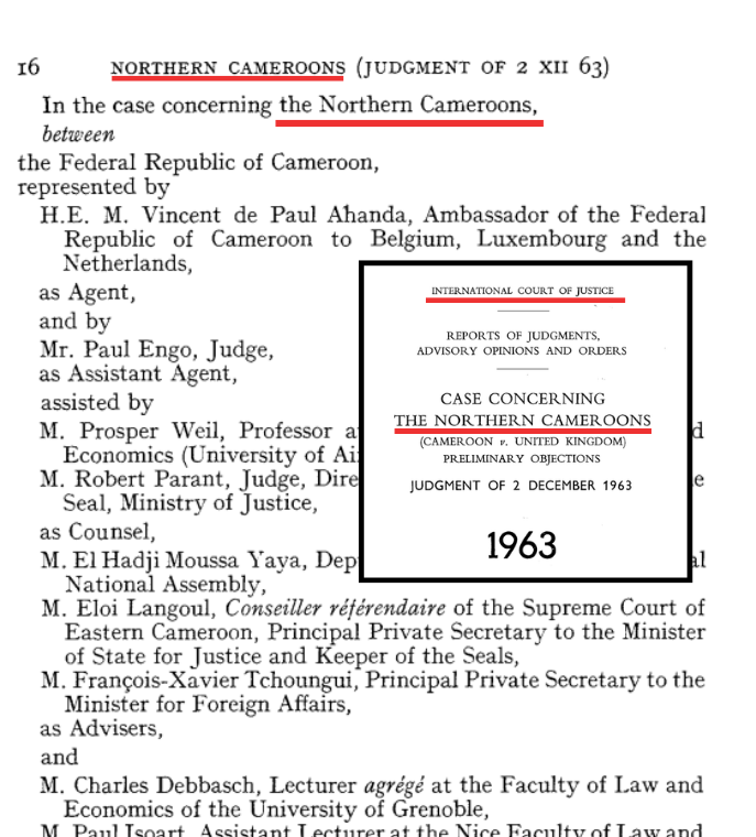 Annotated extract: Northern Cameroons: the parties to the case