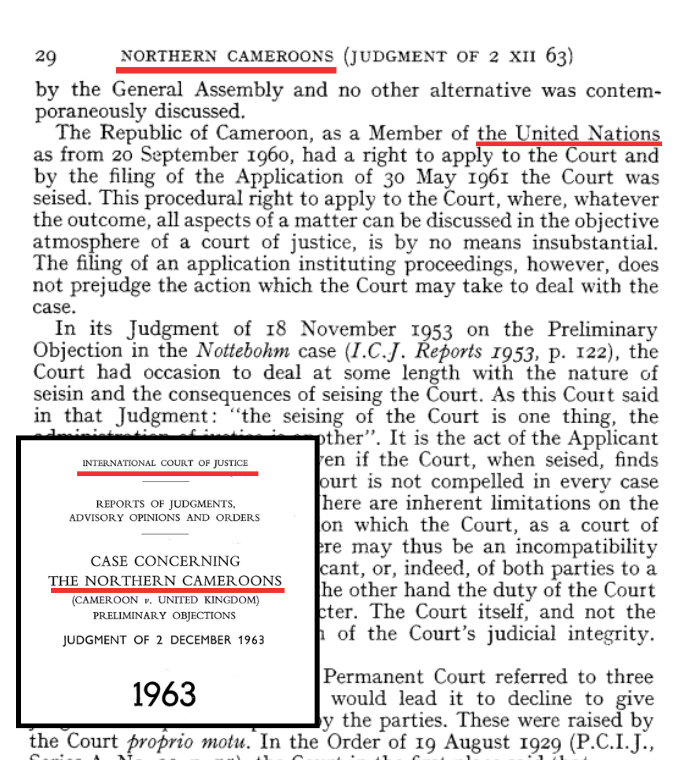 Annotated extract: Northern Cameroons: the Court’s judicial function